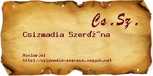 Csizmadia Szeréna névjegykártya